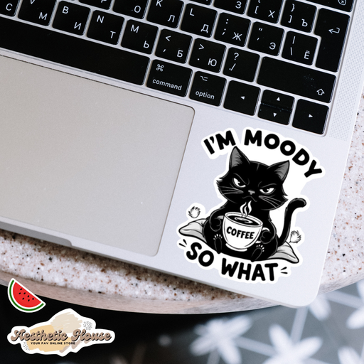 Moody cat sticker